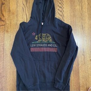 Levi Strauss & Co Black Hoodie California Bear Size Medium
